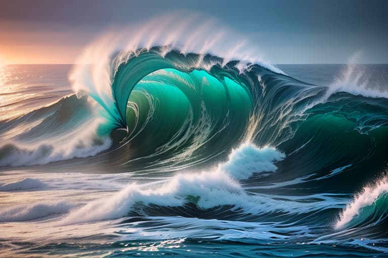  The sea as on a screen, Big waves, Blue and bright hyperrealistic, full body, detailed clothing, highly detailed, cinematic lighting, stunningly beautiful, intricate, sharp focus, f/1. 8, 85mm, (centered image composition), (professionally color graded), ((bright soft diffused light)), volumetric fog, trending on instagram, trending on tumblr, HDR 4K, 8K