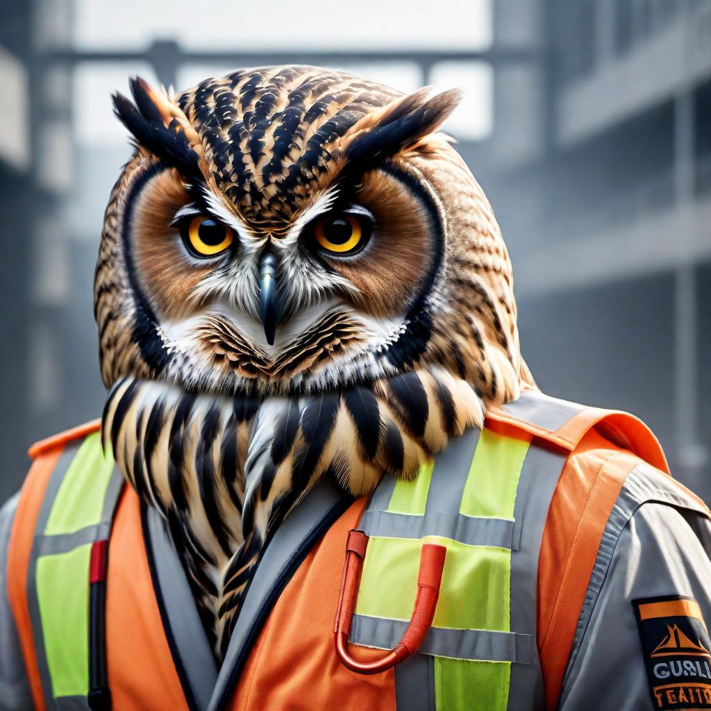  A logo for an online course called 'Construction Insights,' featuring a professional with experience as a developer and general contractor. The logo should incorporate a strong, intellectual owl to represent wisdom and knowledge, with the word 'Eunoia' included in the design. It should have a modern and professional style, impactful, and suitable for branding, with a color palette that conveys strength and professionalism. Additionally, incorporate construction elements like tools or blueprints. The overall feel should be of hard knocks training, ensuring versatility for various applications across the course platform. hyperrealistic, full body, detailed clothing, highly detailed, cinematic lighting, stunningly beautiful, intricate, sharp focus, f/1. 8, 85mm, (centered image composition), (professionally color graded), ((bright soft diffused light)), volumetric fog, trending on instagram, trending on tumblr, HDR 4K, 8K