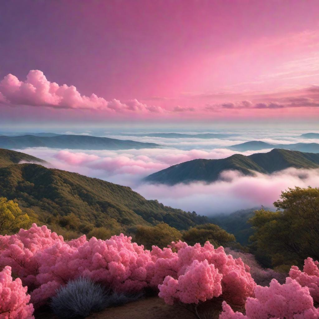  A sky with pink clouds forming the name 'Amy.' The entire sky is a beautiful gradient of different shades of pink. hyperrealistic, full body, detailed clothing, highly detailed, cinematic lighting, stunningly beautiful, intricate, sharp focus, f/1. 8, 85mm, (centered image composition), (professionally color graded), ((bright soft diffused light)), volumetric fog, trending on instagram, trending on tumblr, HDR 4K, 8K