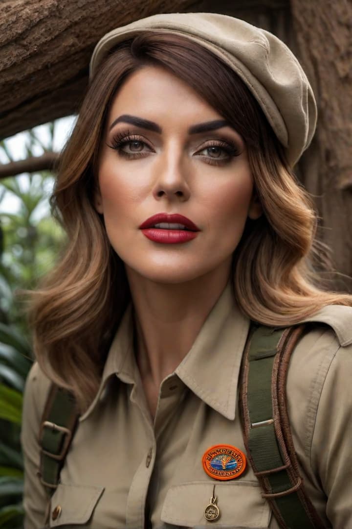  Screaming and crying A 1930’s era female jungle explorer,Velma. Dinkley ,wearing khaki shorts and khaki shirts with khaki knee socks, becoming stuck in shoulder deep mud hyperrealistic, full body, detailed clothing, highly detailed, cinematic lighting, stunningly beautiful, intricate, sharp focus, f/1. 8, 85mm, (centered image composition), (professionally color graded), ((bright soft diffused light)), volumetric fog, trending on instagram, trending on tumblr, HDR 4K, 8K