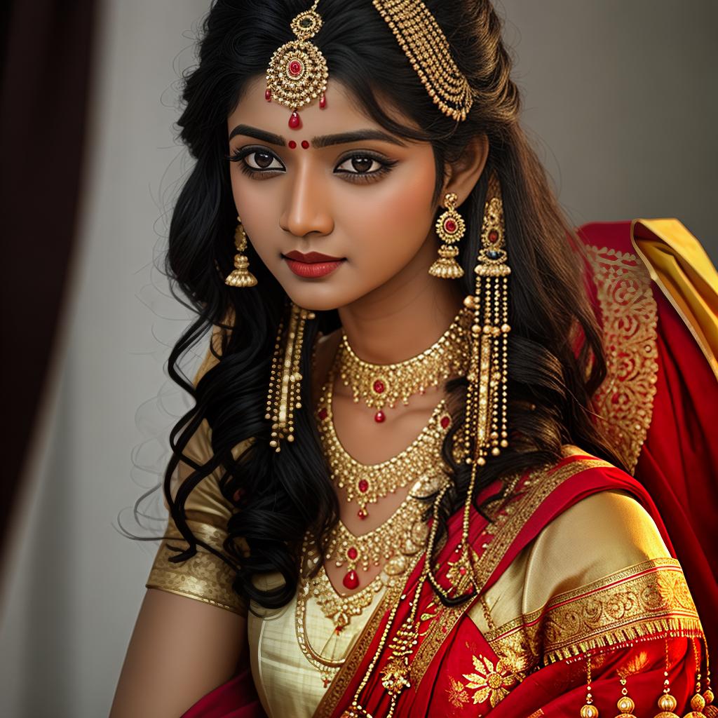  as a cinematic render, telugu woman