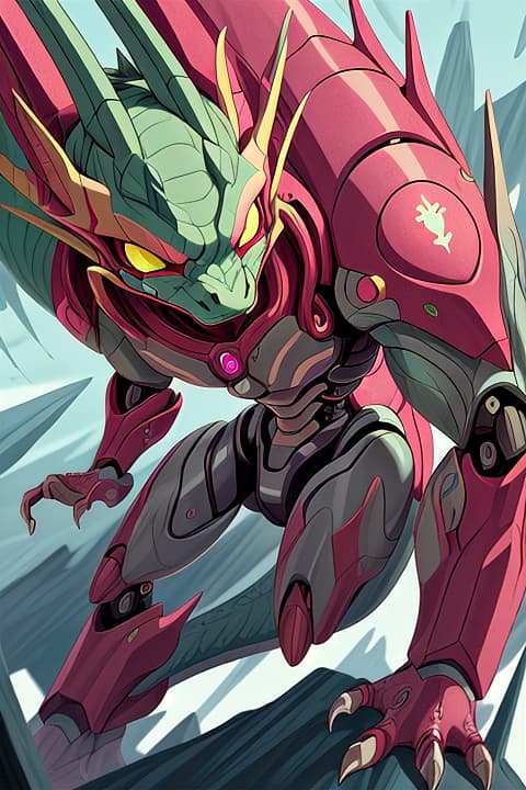  , surreal, Ultra detailed, sharp, high quality, dragon, cyborg, anime, mythical creature