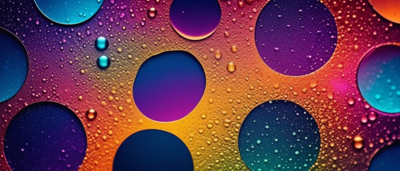  Macro Photography, abstract colorful background with circles , template empty space color gradient rough abstract background , grainy noise grungy texture shine bright light and glow, close up, macro 100mm, macro photography