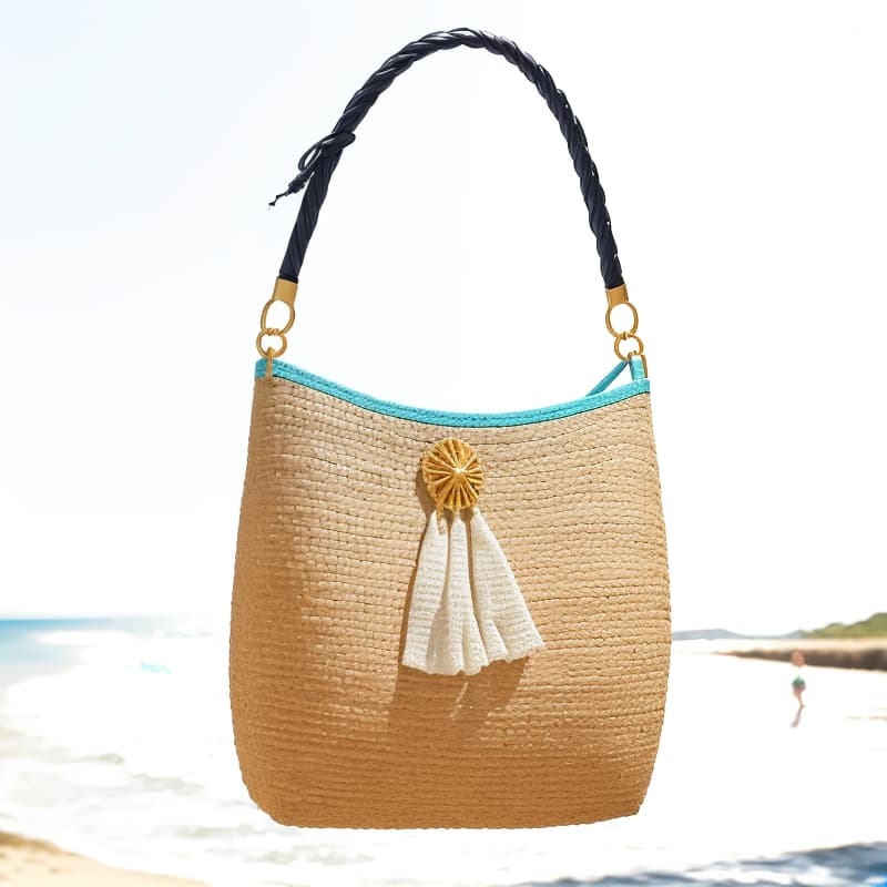  Masterpiece, best quality, a group of elegant European and American women in flowing summer dresses stroll along Sandy Beach. Their vibrant woven bags add a touch of bohemian charm to their ensemble. The setting is picturesque coastal setting, clear turquoise watts and golden sunlight reflected on the waves. The mood is carefree and relaxed, evoking the Bliss feeling of the holiday. Style is captured with candid photographic style, and this is a photo taken by an advanced DSLR camera that captures every intricate detail and vivid colors that enhance the overall visual appeal.