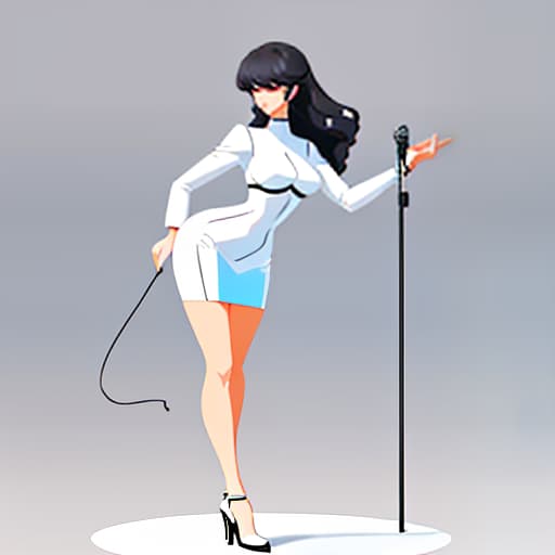  minimalistic A woman stands tall with a microphone in public and feels 2D a simple flat low dimensional, (logo:1.3), vector graphics, brand, design, inspired, (straight:1.3), (symmetrical:0.4) hyperrealistic, full body, detailed clothing, highly detailed, cinematic lighting, stunningly beautiful, intricate, sharp focus, f/1. 8, 85mm, (centered image composition), (professionally color graded), ((bright soft diffused light)), volumetric fog, trending on instagram, trending on tumblr, HDR 4K, 8K