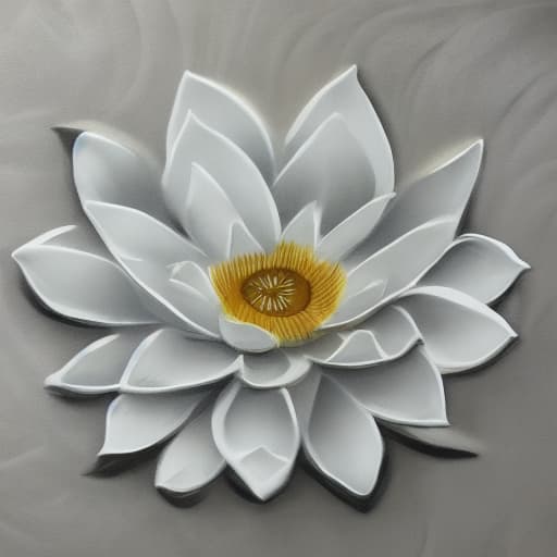  Image of 1 white lotus flower in heaven with serenity tone and holy spirituality mood