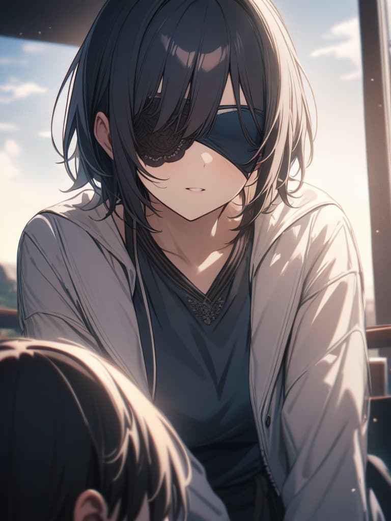  Cute, , short bob, , eyepatch, bruises, dating, exposure, masterpiece, best quality,8k,ultra detailed,high resolution,an extremely delicate and beautiful,hyper detail