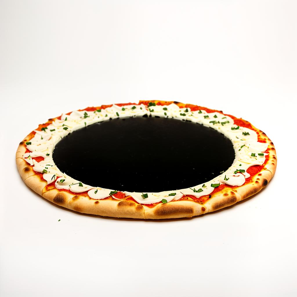  A pizza margaritha, on white background, raw photo, best quality, masterpiece