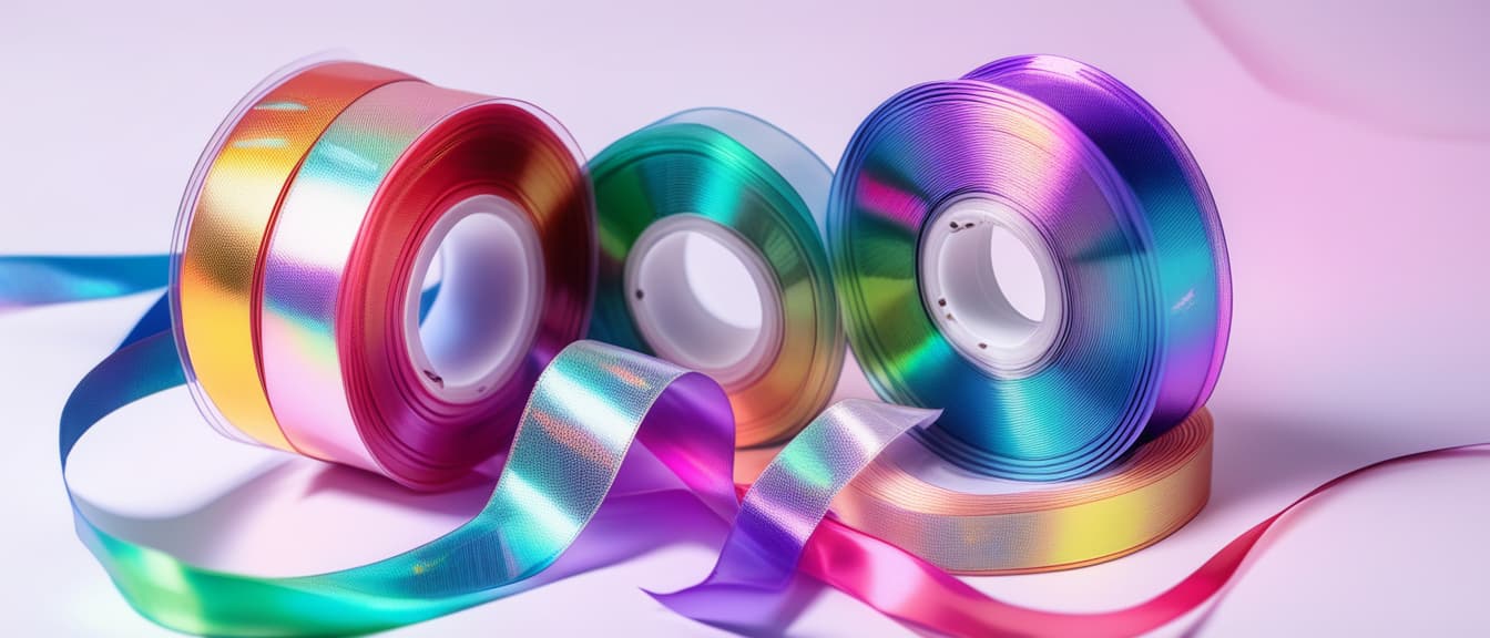  best quality, HD, Bright Iridescent Chromatic Ribbon