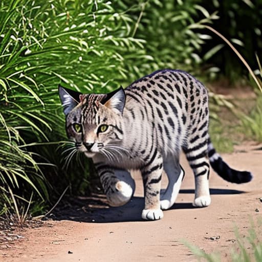  wild cat looking for hunt