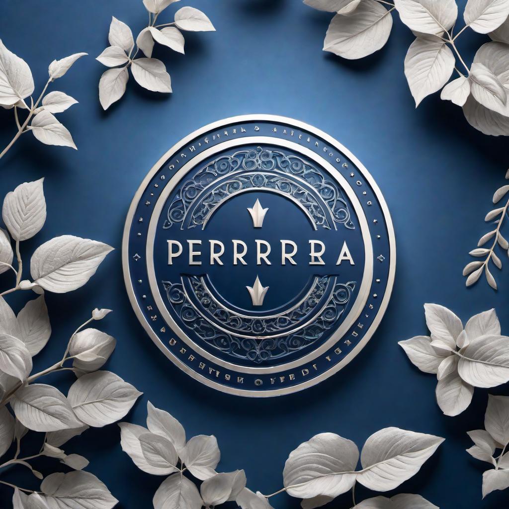  A modern and sleek logo with the name 'Perrera'. The design should be stylish and professional, with a touch of sophistication. Utilize a clean and elegant font, possibly with an icon or graphic element that complements the brand name. The color palette should include shades of blue and white to convey trust and reliability. hyperrealistic, full body, detailed clothing, highly detailed, cinematic lighting, stunningly beautiful, intricate, sharp focus, f/1. 8, 85mm, (centered image composition), (professionally color graded), ((bright soft diffused light)), volumetric fog, trending on instagram, trending on tumblr, HDR 4K, 8K