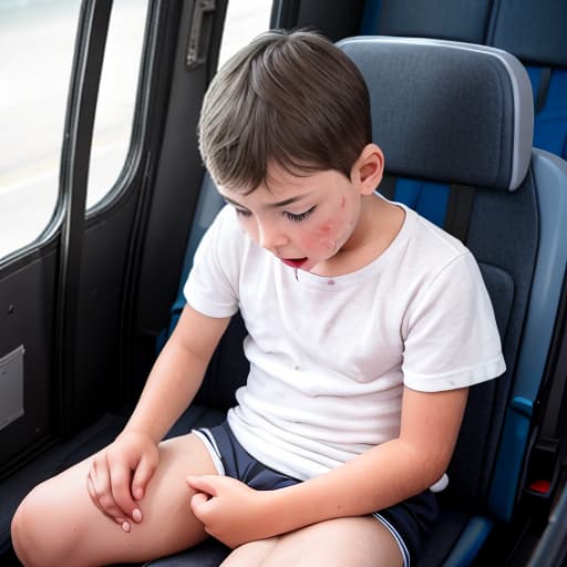  a very sweaty very young boy, caught on a public bus, is discovered by the viewer. The young 's face is rendered in exquisite detail, a look of and arousal as he realizes he's been caught the boy on the bus seat lets out a stream of warm, viscous liquid shooting out from his huge engorged erect tip coating his and splattering onto the floor of the bus, the pinnacle of his is his sweaty features, high-angle shot, dramatic angle, extreme angle shot, photo-realistic, volumetric fog, 85mm lens, HDR, cinematic