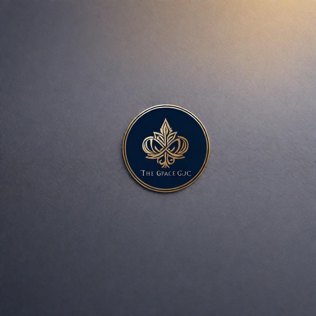  A professional logo containing the name 'The Grace Group of Companies, LLC'. The logo should be elegant and modern with a clean and sophisticated design. Use a classy color palette, such as navy blue and gold. Incorporate elements that suggest unity, growth, and expertise. hyperrealistic, full body, detailed clothing, highly detailed, cinematic lighting, stunningly beautiful, intricate, sharp focus, f/1. 8, 85mm, (centered image composition), (professionally color graded), ((bright soft diffused light)), volumetric fog, trending on instagram, trending on tumblr, HDR 4K, 8K