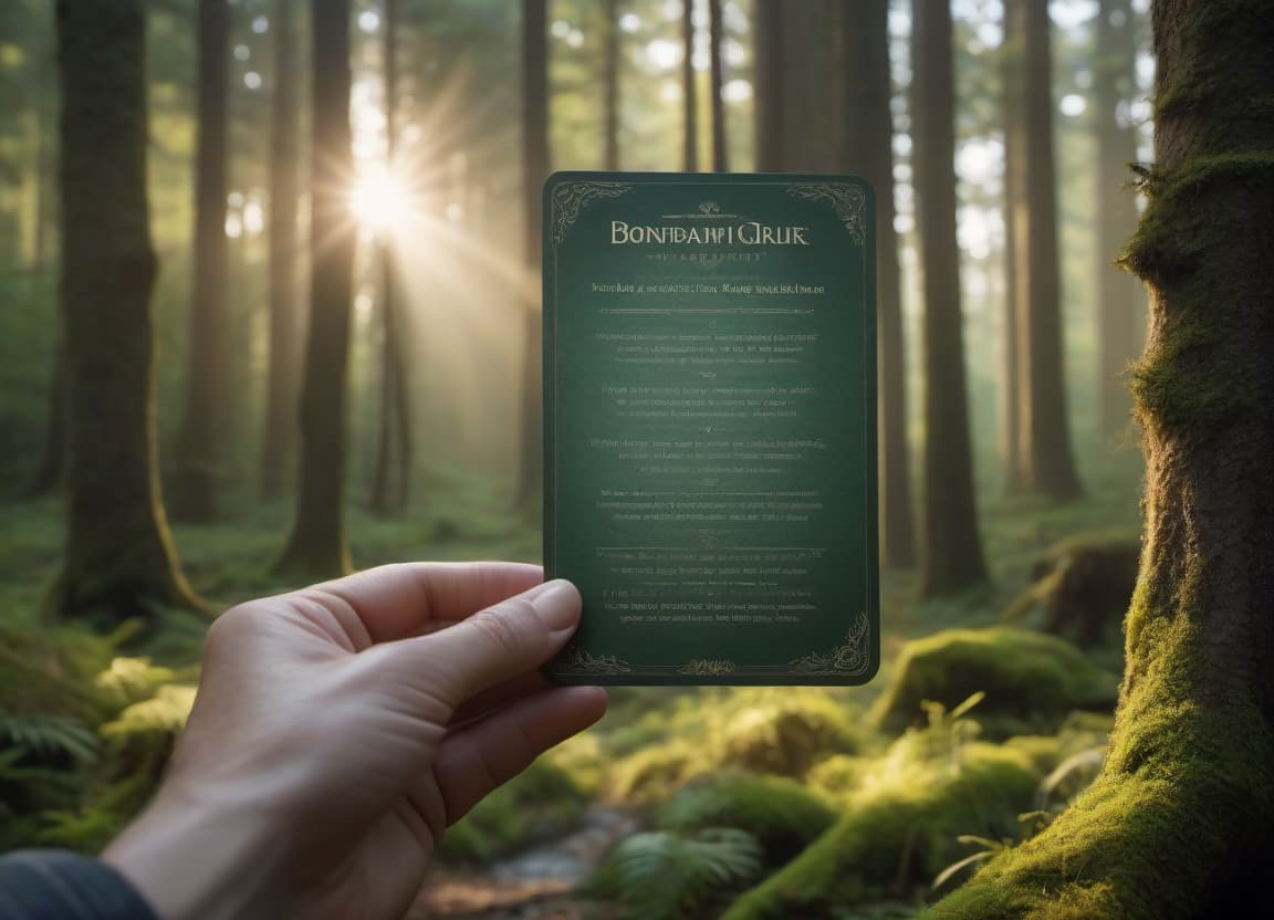  cinematic photo "A DND game card with mapping marks for the forest location." . 35mm photograph, film, bokeh, professional, 4k, highly detailed hyperrealistic, full body, detailed clothing, highly detailed, cinematic lighting, stunningly beautiful, intricate, sharp focus, f/1. 8, 85mm, (centered image composition), (professionally color graded), ((bright soft diffused light)), volumetric fog, trending on instagram, trending on tumblr, HDR 4K, 8K