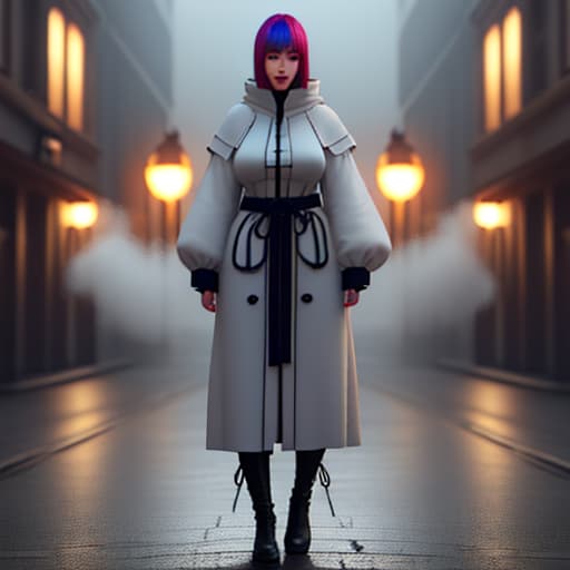  hug anime with huge clothes  hyperrealistic, full body, detailed clothing, highly detailed, cinematic lighting, stunningly beautiful, intricate, sharp focus, f/1. 8, 85mm, (centered image composition), (professionally color graded), ((bright soft diffused light)), volumetric fog, trending on instagram, trending on tumblr, HDR 4K, 8K