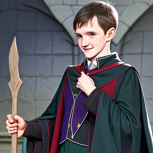  Oliver Wood in his Hogwarts uniform