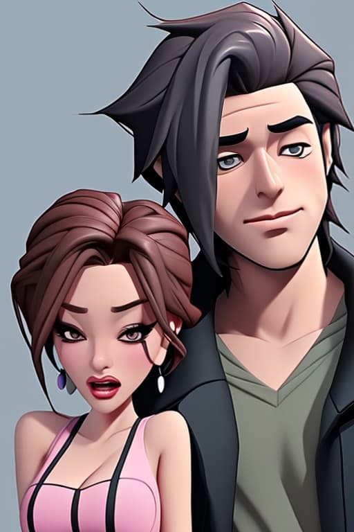  Animated a bad girl and boy