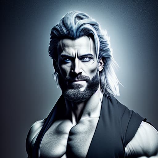  muscular blonde guy, he wears an eye patch with no shirt blue eye and shoort beard on his chin he has scars on he's chest he has an evil smile standing on a mountain of bodies hyperrealistic, full body, detailed clothing, highly detailed, cinematic lighting, stunningly beautiful, intricate, sharp focus, f/1. 8, 85mm, (centered image composition), (professionally color graded), ((bright soft diffused light)), volumetric fog, trending on instagram, trending on tumblr, HDR 4K, 8K