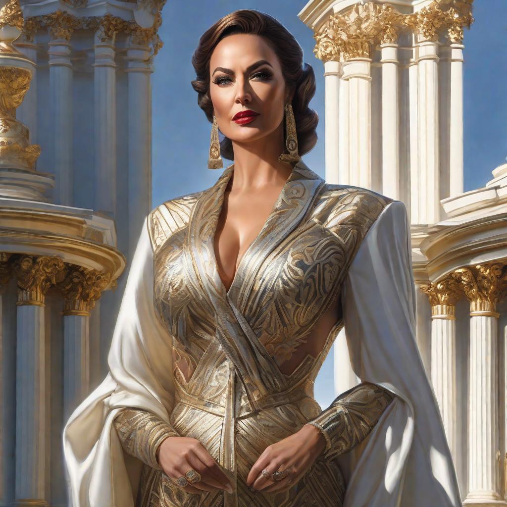  Claudia sheinbaum presidenta , realistic, portrait, art by donato giancola and greg rutkowski, realistic face, digital art, trending on artstation hyperrealistic, full body, detailed clothing, highly detailed, cinematic lighting, stunningly beautiful, intricate, sharp focus, f/1. 8, 85mm, (centered image composition), (professionally color graded), ((bright soft diffused light)), volumetric fog, trending on instagram, trending on tumblr, HDR 4K, 8K