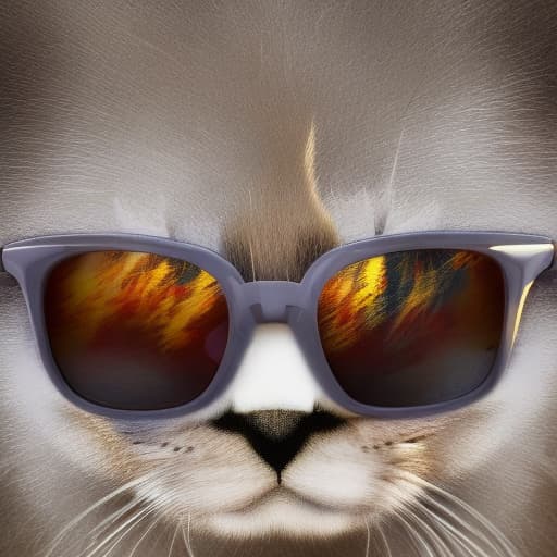  Gato gris con gafas de sol hyperrealistic, full body, detailed clothing, highly detailed, cinematic lighting, stunningly beautiful, intricate, sharp focus, f/1. 8, 85mm, (centered image composition), (professionally color graded), ((bright soft diffused light)), volumetric fog, trending on instagram, trending on tumblr, HDR 4K, 8K