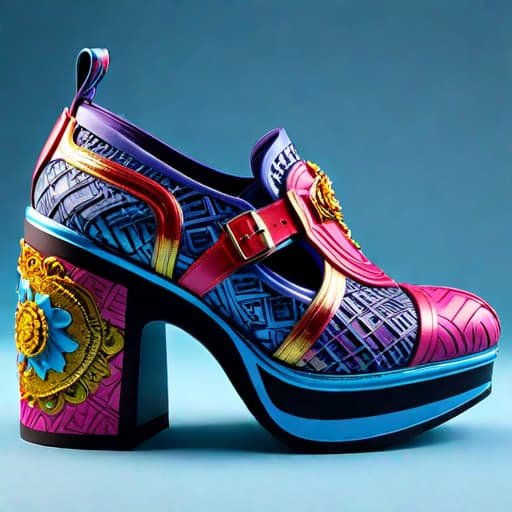  Highly detailed, Irregular Choice, Balenciaga, 3D Printed, in the style of Jack Kirby characters, Greg Rutkowski, shoes,, hyperrealistic, full body, detailed clothing, highly detailed, cinematic lighting, stunningly beautiful, intricate, sharp focus, f/1. 8, 85mm, (centered image composition), (professionally color graded), ((bright soft diffused light)), volumetric fog, trending on instagram, trending on tumblr, HDR 4K, 8K