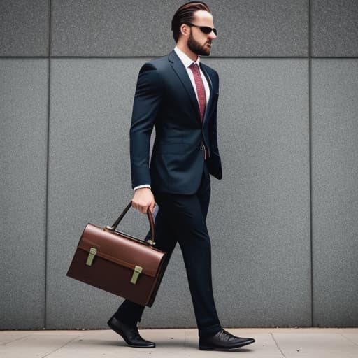  SALES JUNKIE, man with a suit, he has to carry a briefcase, badass look