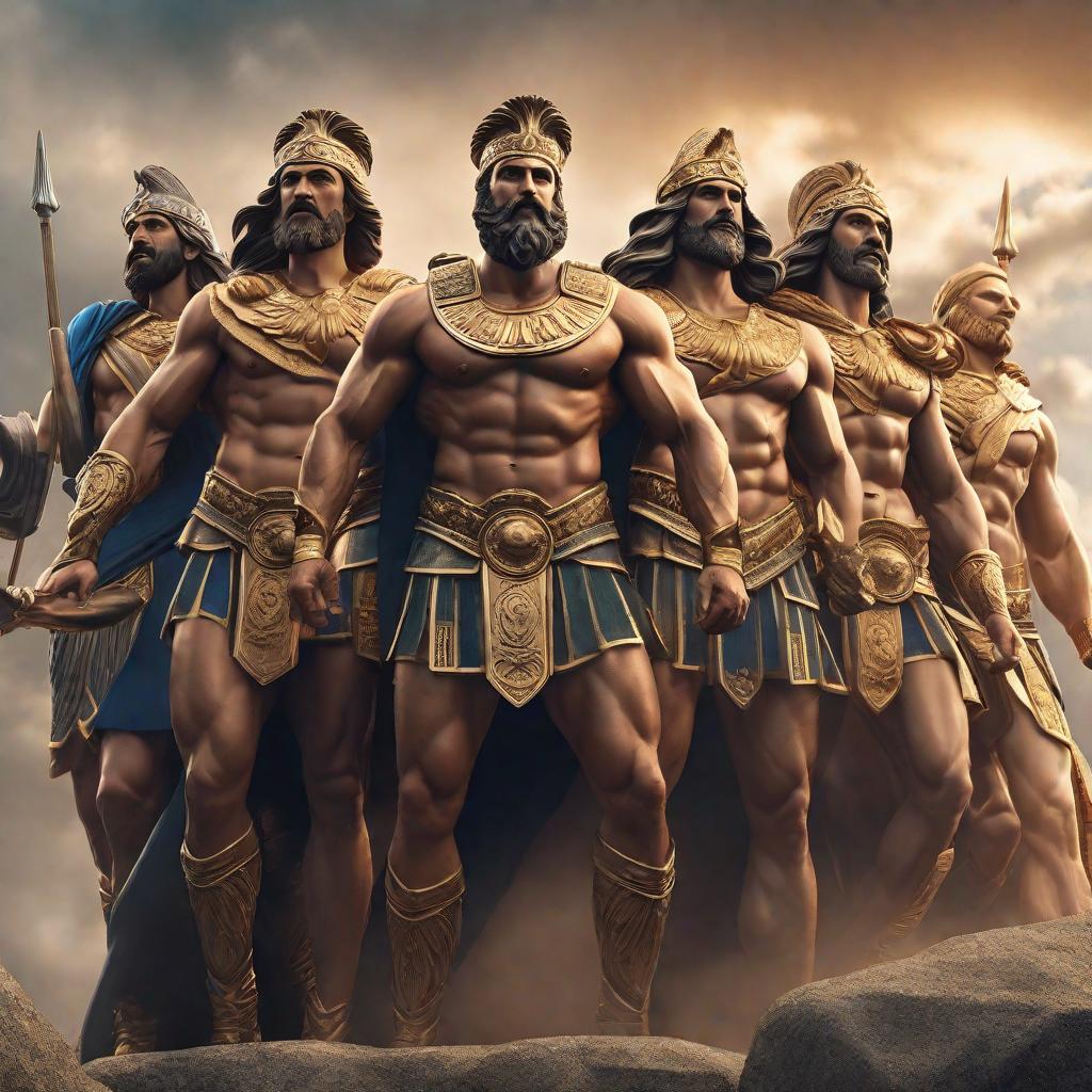  Greek Olympian gods, hysterical laughter, digital art hyperrealistic, full body, detailed clothing, highly detailed, cinematic lighting, stunningly beautiful, intricate, sharp focus, f/1. 8, 85mm, (centered image composition), (professionally color graded), ((bright soft diffused light)), volumetric fog, trending on instagram, trending on tumblr, HDR 4K, 8K