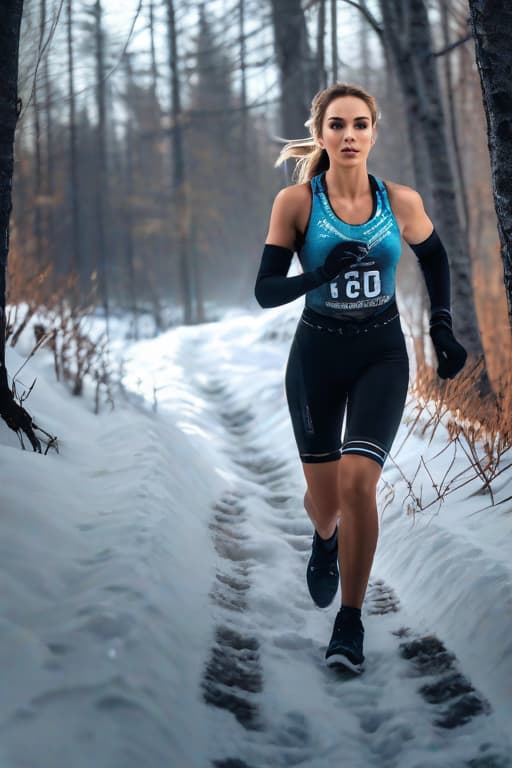  horror style: girl running winter triathlon, nudity, dark body art, throne of bones, epic, high detail, 8k, photorealism, dark atmosphere, coffin, candles, candelabra, chains hanging on the walls, cute, hyper detail, full HD hyperrealistic, full body, detailed clothing, highly detailed, cinematic lighting, stunningly beautiful, intricate, sharp focus, f/1. 8, 85mm, (centered image composition), (professionally color graded), ((bright soft diffused light)), volumetric fog, trending on instagram, trending on tumblr, HDR 4K, 8K