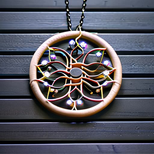  minimal, 8k, best quality, dreamcatcher with a Tree Of Life woven in the center, with vines of roses, rosary beads, pearls, woven around the outside. Hearts, stars, moon, sparkles, glitter, shimmer, swirls, colorful particles, surrounding the dreamcatcher, vibrant colors, multicolored, shades of pink purple blue and orange colors, silver accents, black background hyperrealistic, full body, detailed clothing, highly detailed, cinematic lighting, stunningly beautiful, intricate, sharp focus, f/1. 8, 85mm, (centered image composition), (professionally color graded), ((bright soft diffused light)), volumetric fog, trending on instagram, trending on tumblr, HDR 4K, 8K