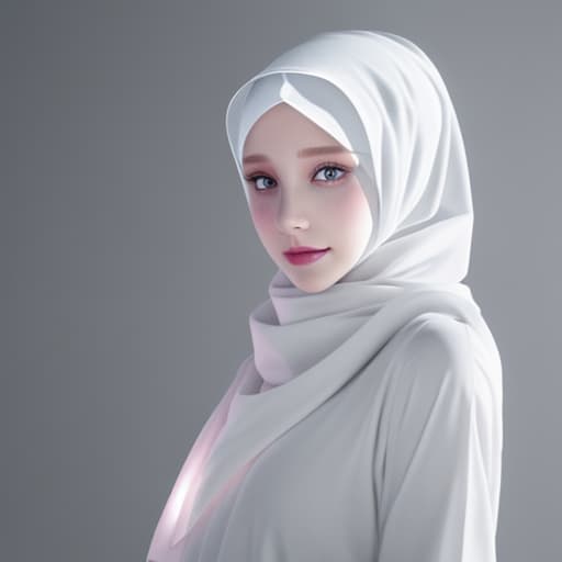  Glowing white hijab without human
