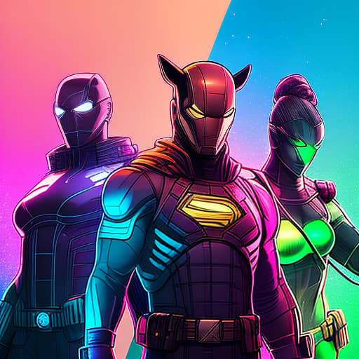 nvinkpunk image of 4 superheroes with a rainbow background with a Welsh flag., 4k, Bioluminescent hyperrealistic, full body, detailed clothing, highly detailed, cinematic lighting, stunningly beautiful, intricate, sharp focus, f/1. 8, 85mm, (centered image composition), (professionally color graded), ((bright soft diffused light)), volumetric fog, trending on instagram, trending on tumblr, HDR 4K, 8K