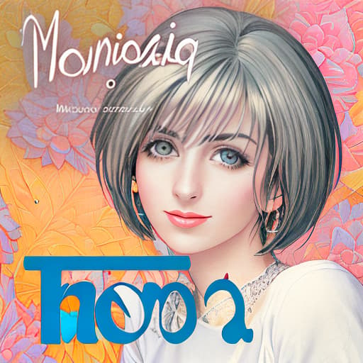  text "Monica"con sfondo di farfalle colorate