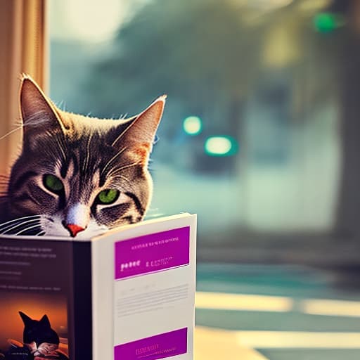 nvinkpunk Realistic image of a cat wearing headphones and reading glasses while riding a bus. hyperrealistic, full body, detailed clothing, highly detailed, cinematic lighting, stunningly beautiful, intricate, sharp focus, f/1. 8, 85mm, (centered image composition), (professionally color graded), ((bright soft diffused light)), volumetric fog, trending on instagram, trending on tumblr, HDR 4K, 8K