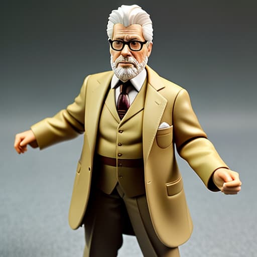  John Hammond Action Figure A Money Greedy Exreme Elderly With Widow's Peak White Hair Combed To A Back To Front And A Wrinckled Faced