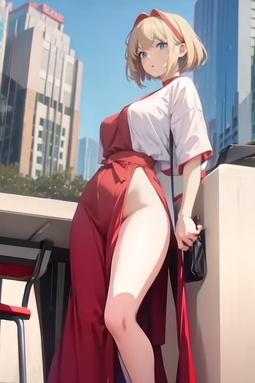  White Mature anime with wide hips, huge s, a fat, in pose