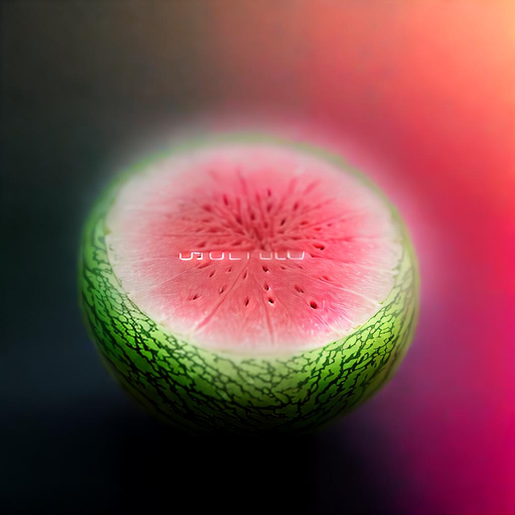  Watermelon, eyes, juice ,highly detailed, cinematic lighting, stunningly beautiful, intricate, sharp focus, f1. 8, 85mm, (centered image composition), (professionally color graded), ((bright soft diffused light)), volumetric fog, trending on instagram, trending on tumblr, HDR 4K, 8K