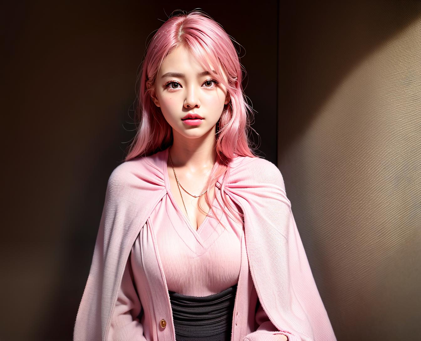  pink, (Masterpiece, BestQuality:1.3), (ultra detailed:1.2), (hyperrealistic:1.3), (RAW photo:1.2),High detail RAW color photo, professional photograph, (Photorealistic:1.4), (realistic:1.4), ,professional lighting, (japanese), beautiful face, (realistic face)