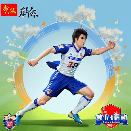  The real version of Liuchuan Maple, wearing the uniform of the Japanese national football team