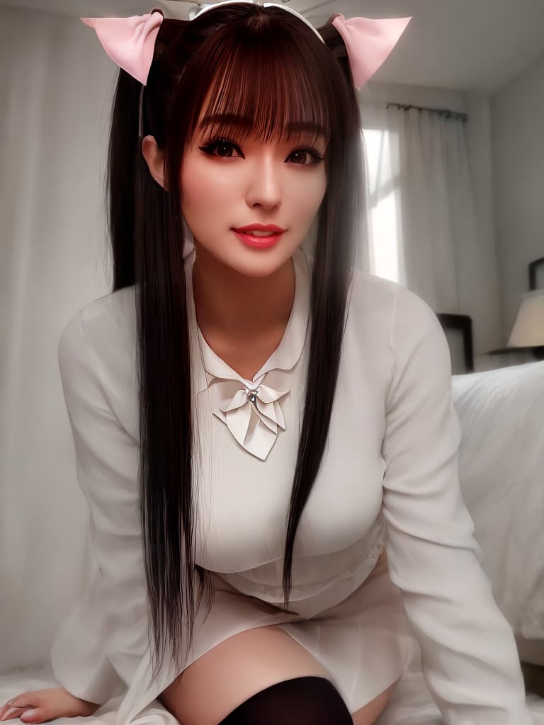  (real person), young looking mature female, Japanese BREAK tall, age 22, room, long brown hair with twin tails and white bows BREAK brown eyes, mive , with really tight black stockings, pale skin, adorable young face BREAK fat with a and bimbo body with her s and s falling out BREAK lying looking at the viewer with a ful and smile, full body BREAK high detailed face, detailed clothing, beautiful eyes, best quality, ultra high resolution, extremely detailed BREAK bright light, 1 , solo, ultra realistic,, (:1.5) hyperrealistic, full body, detailed clothing, highly detailed, cinematic lighting, stunningly beautiful, intricate, sharp focus, f/1. 8, 85mm, (centered image composition), (professionally color graded), ((bright soft diffused light)), volumetric fog, trending on instagram, trending on tumblr, HDR 4K, 8K