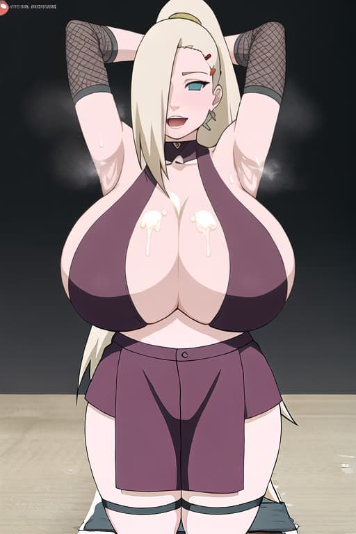  (yamanaka_ino:1.2), hair down,(masterpiece, best quality:1.2), illustration, absurdres, highres, extremely detailed,fullbody,(((female_ejaculation))),((gigantic breasts))