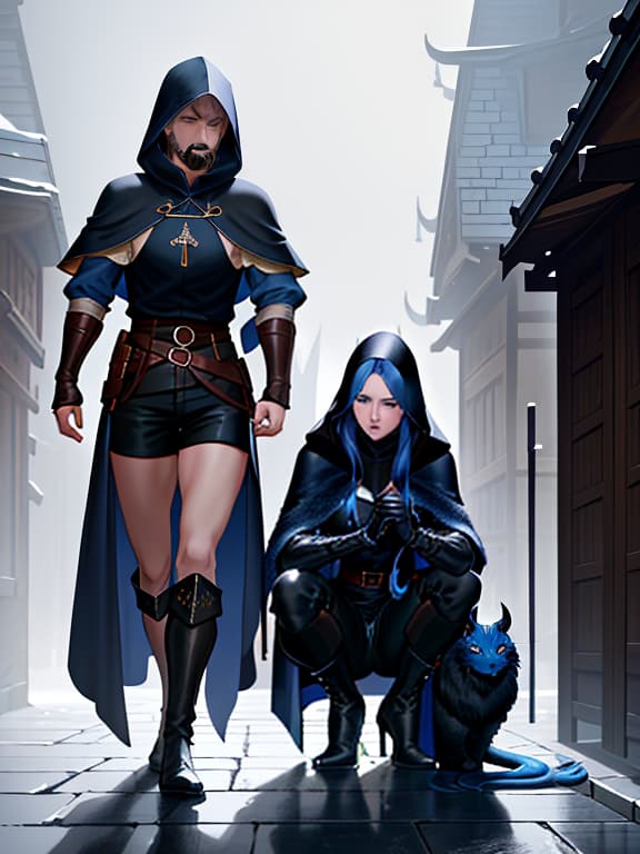  A young with light hair, blue eyes, in black shorts, in a black coat outside and blue inside, with a hood, in boots, with belts, with a closed blue umbrella in her hand, on the street of a medieval city., magic, dragons, elves, castles, by Donato Giancola, Ruan Jia, Kekai Kotaki, Magali Villeneuve, Even Mehl Amundsen hyperrealistic, full body, detailed clothing, highly detailed, cinematic lighting, stunningly beautiful, intricate, sharp focus, f/1. 8, 85mm, (centered image composition), (professionally color graded), ((bright soft diffused light)), volumetric fog, trending on instagram, trending on tumblr, HDR 4K, 8K