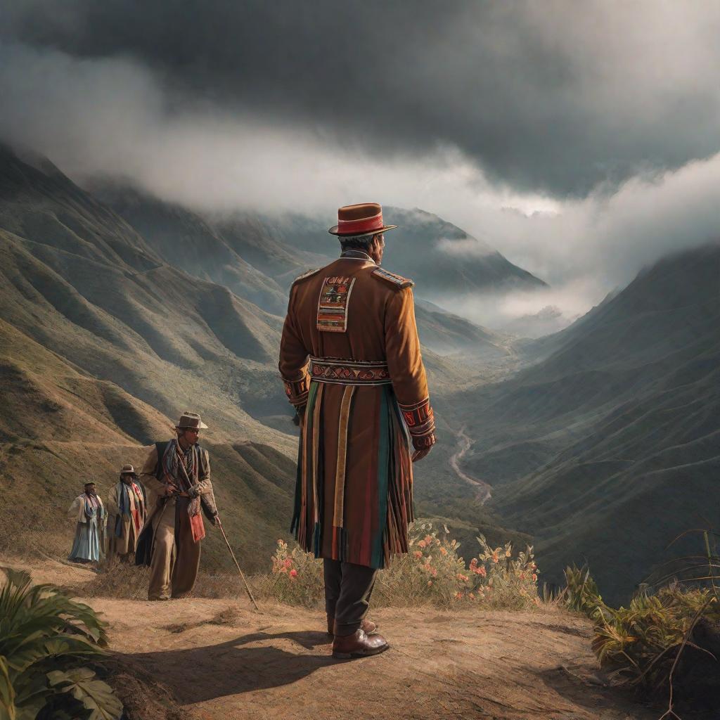  Bolivianos hyperrealistic, full body, detailed clothing, highly detailed, cinematic lighting, stunningly beautiful, intricate, sharp focus, f/1. 8, 85mm, (centered image composition), (professionally color graded), ((bright soft diffused light)), volumetric fog, trending on instagram, trending on tumblr, HDR 4K, 8K