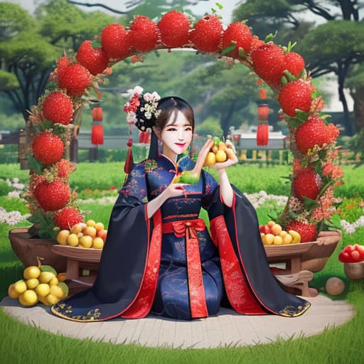  Name: Au's Fruit Industry These words have Chinese style, which means that they should have a kind of domineering feeling of the Qu family business, and then integrate the fruit trend fashion elements, and the feeling of combining Chinese and Western.