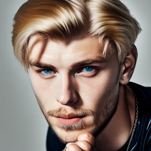 portrait+ style russian queer actor blonde dude face