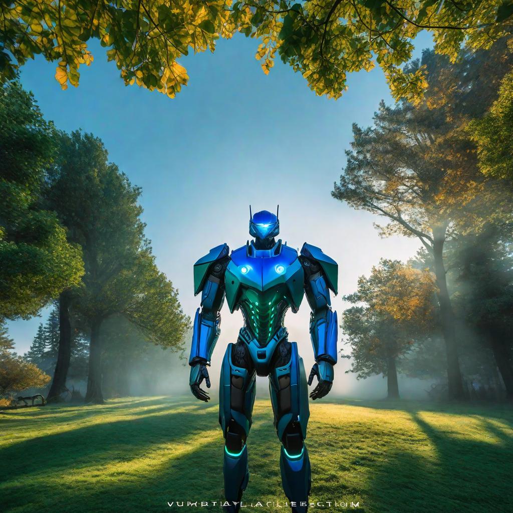  blue sentinelaibot smart brilliant flying spectrum green matrix vision fire hyperrealistic, full body, detailed clothing, highly detailed, cinematic lighting, stunningly beautiful, intricate, sharp focus, f/1. 8, 85mm, (centered image composition), (professionally color graded), ((bright soft diffused light)), volumetric fog, trending on instagram, trending on tumblr, HDR 4K, 8K