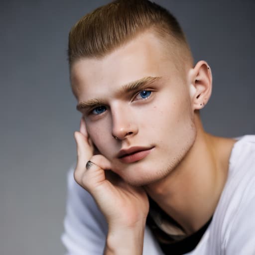 portrait+ style czech homosexual twink blonde very cute dude face