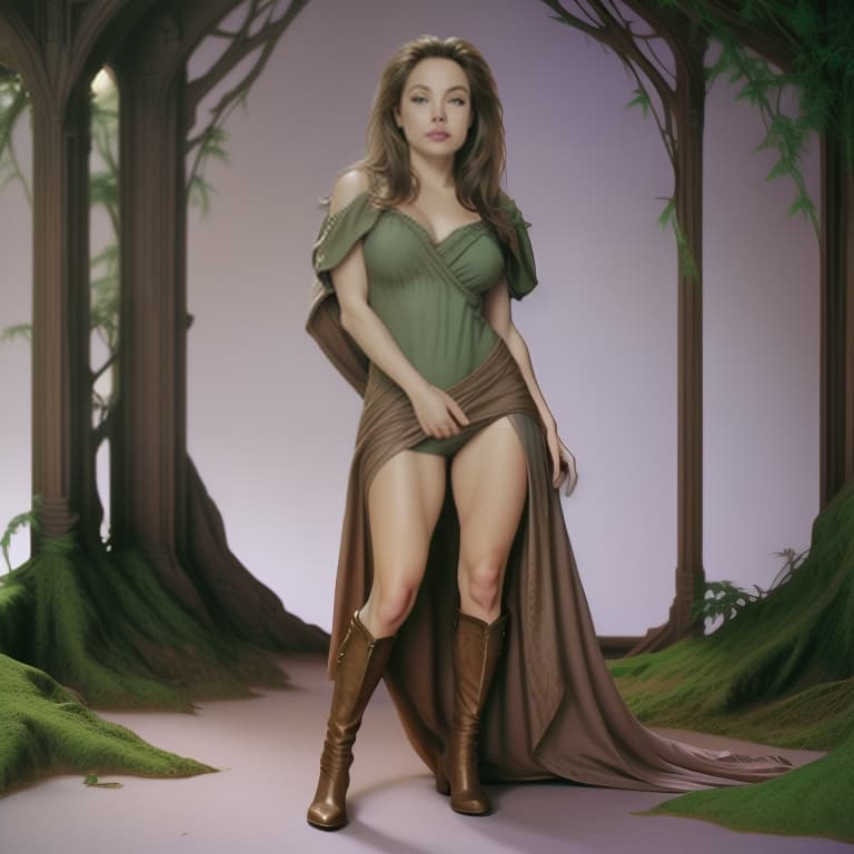  ((full body shot)) sci fi forest digital painting, artstation, concept art, soft light, hdri, smooth, sharp focus, illustration, fantasy, intricate, elegant, highly detailed, D&D, matte painting, in the style of Greg Rutkowski and Alphonse Mucha and artemisia, 8k, highly detailed, jurgens, rutkowski, bouguereau, pastoral, rustic, georgic