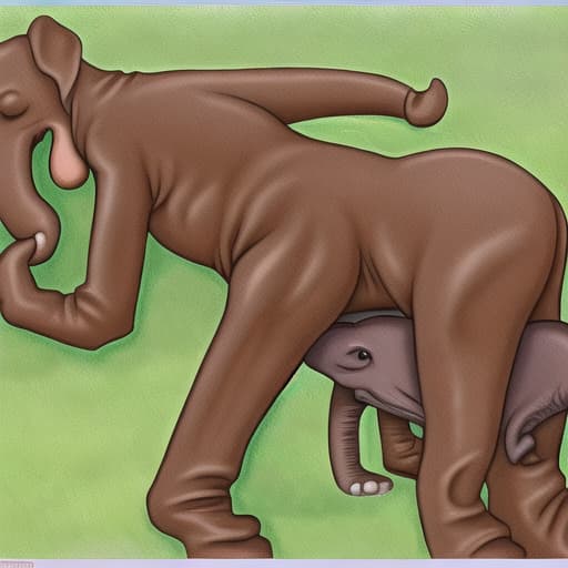  photo of an elephant dachshund hybrid