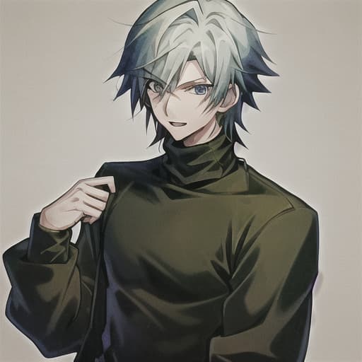  anime boy wearing female turtleneck