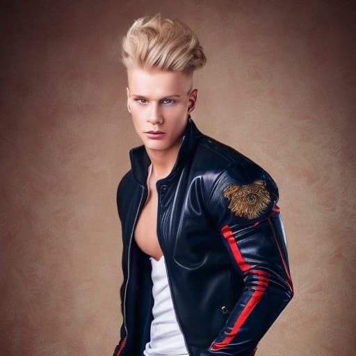 portrait+ style russian fitness model blonde very cute dude face